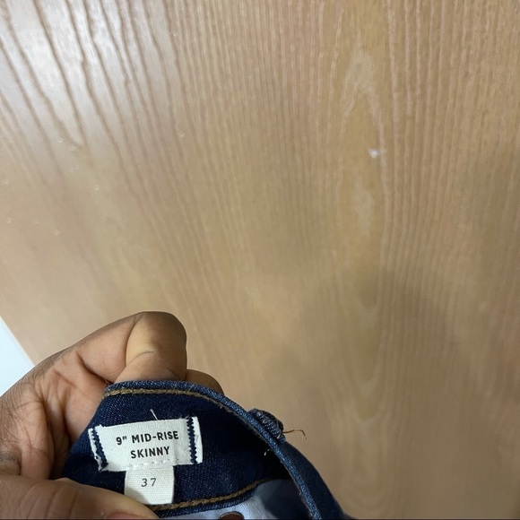 Madewell Jeans Women’s Plus Size 37 9" Mid Rise Skinny Button Fly Blue Dark Wash - Picture 7 of 9